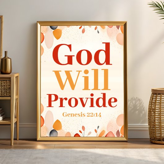 神がボホクリスチャンのウォールアートプリントを提供する ポスター