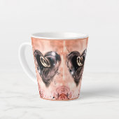 神が一緒に置いたこと(ピンクのバラ) カフェラテマグ (左アングル)