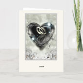 神が一緒に置いたものは日付を除く 箔グリーティングカード (裏面)