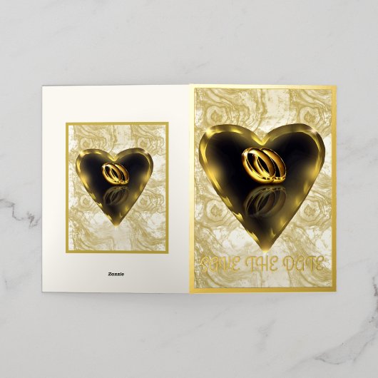 神が一緒に置いたものは日付を除く 箔グリーティングカード (外側レイダウン)