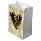 神が一緒に置結婚いたこと(金ゴールド) ミディアムペーパーバッグ (正面アングル)