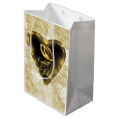 神が一緒に置結婚いたこと(金ゴールド) ミディアムペーパーバッグ (裏面アングル)