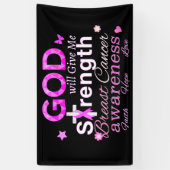 神が与え力を与える 横断幕 (縦)