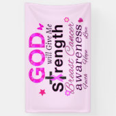 神が与え力を与える 横断幕 (縦)