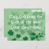 神が今日アイルランドの幸運を送ってくれますように。 ポストカード (正面/裏面)