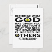 神が何を持っているか与えを決定する引用文 ポストカード (正面/裏面)