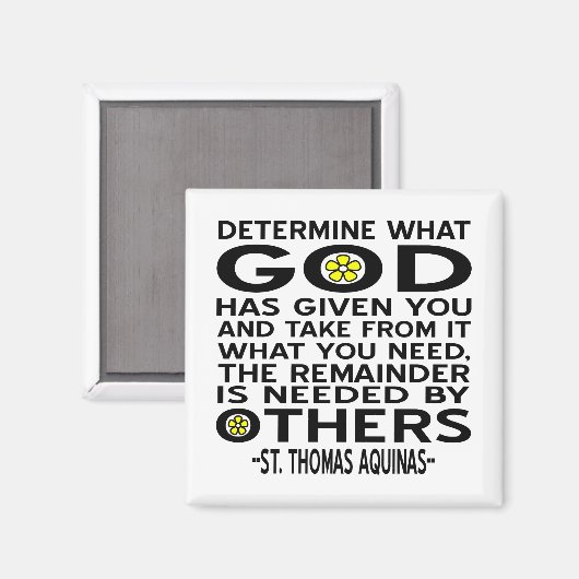 神が何を持っているか与えを決定する引用文 マグネット (正面/裏面)