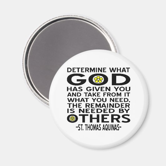 神が何を持っているか与えを決定する引用文 マグネット (正面/裏面)