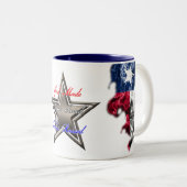 神が作ったイエス救-テキサス州育てのコーヒーマグ ツートーンマグカップ (正面右)