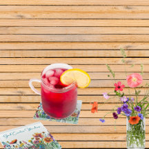 神が作成す疑問に思る-フローラガラスのコースターセット