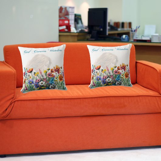 神が作疑問に思成す-装飾用クッション(16 x 16") クッション