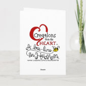 神が光を作成 – 創世記 – 燭台キャラクター サンキューカード (裏面)