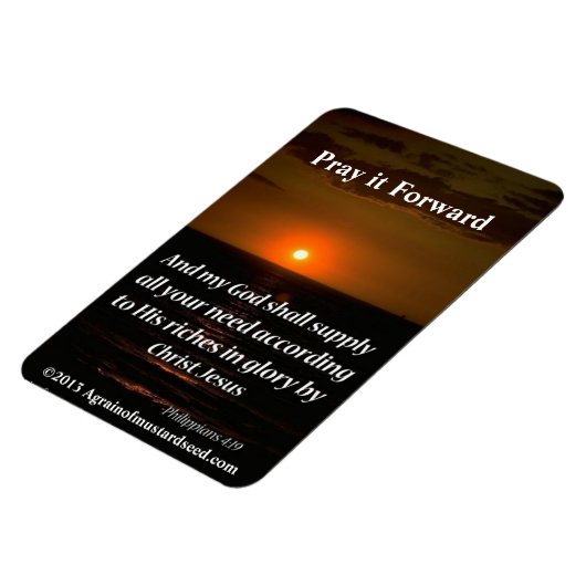 神が全てのあなたの必要を供える マグネット (左側)