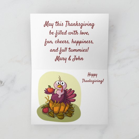 神が全てのあなたの祈りの言葉を サンキューカード (内部)