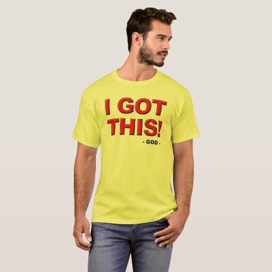 神が制御している 私はできる キリスト教Tシャツ Tシャツ (正面フル)