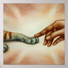 神が創り出した猫ポートレートアート ポスター