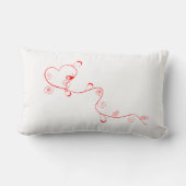 神が創り出した祖母の赤いハート ランバークッション (裏面)