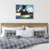 神が創作している キャンバスプリント (インサイチュ (寝室))