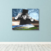 神が創作している キャンバスプリント (インサイチュ (ウッドフロア))