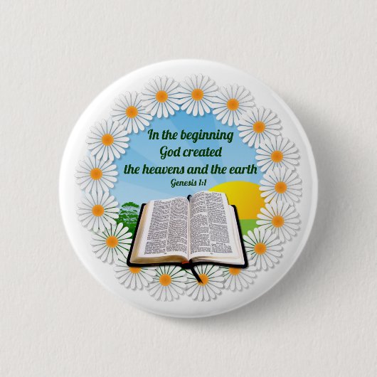 神が創造された 缶バッジ (正面)