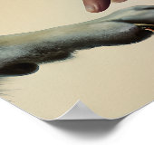 神が創造した犬のポートレートアート ポスター (角)