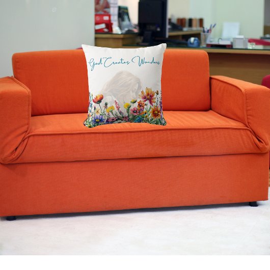 神が創造す疑問に思る-フローラ信仰装飾用クッション クッション