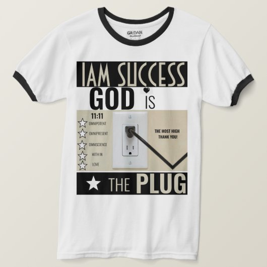 神が力になる Tシャツ (デザイン正面)