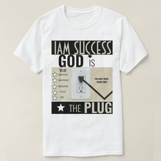 神が力になる Tシャツ (デザイン正面)