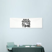 神が善い時を通して 横断幕 (トレードショー)