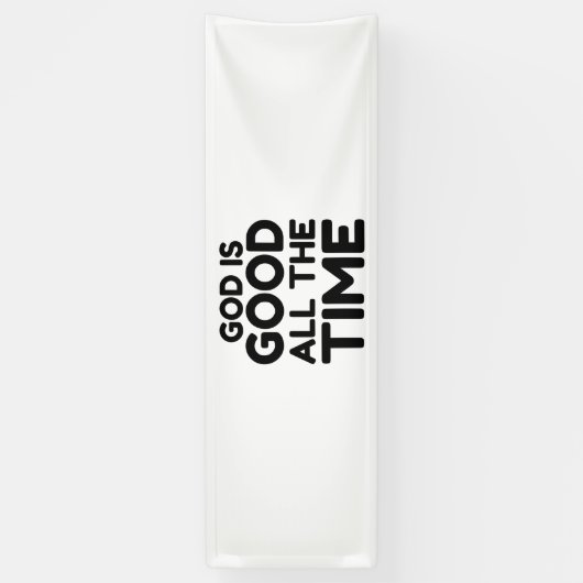 神が善い時を通して 横断幕 (縦)