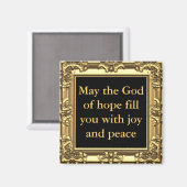 神が喜びと平安をもって祝福あれ マグネット (正面/裏面)