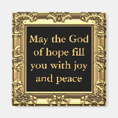 神が喜びと平安をもって祝福あれ マグネット (正面)