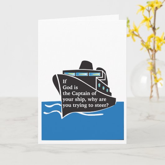 "神が大尉"挨拶状なら カード (黄色い花)