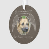 神が天使ペットを送った悔やみや弔慰カスタム オーナメント (正面)