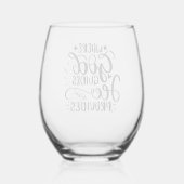 神が導く場所聖なる書物、 経典 ステムなしワイングラス (裏面)