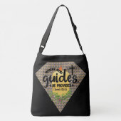 "神が導く所，神は与える"聖書の節 クロスボディバッグ (裏面)