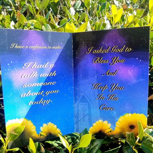 神が帰る道を照らしてくださる 案内状