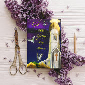 神が帰る道を照らしてくださる 案内状