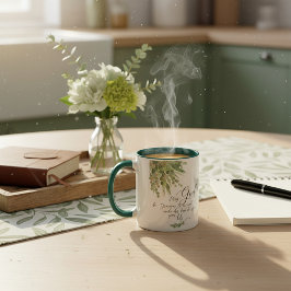 神が恵み深く、緑と金ゴールドを受け取れ葉ば マグカップ