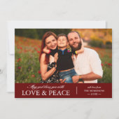 神が愛と平和であなたを祝福してくださいように引用文写真 シーズンカード (正面)