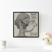 神が我々を支配する スクエア壁時計 (ホーム)