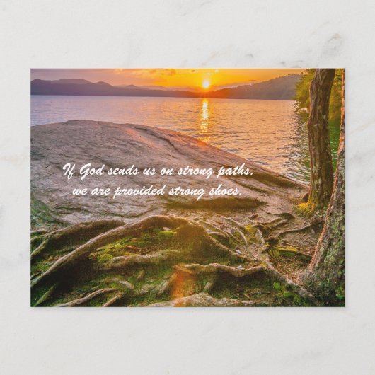 神が我々を険しい道に誘うなら、 ポストカード (正面)