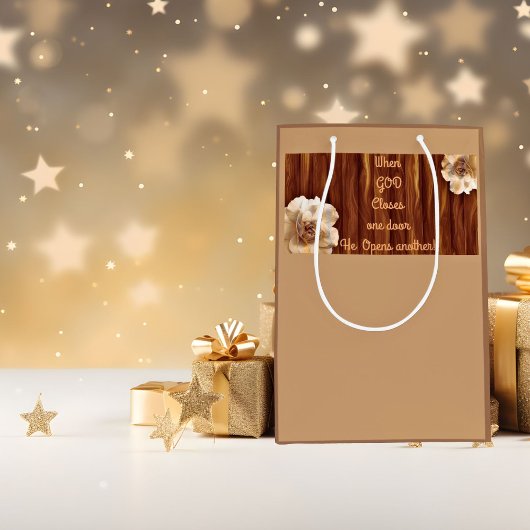 神が扉を閉じると別の抱き枕が開く ミディアムペーパーバッグ