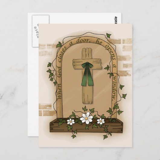 神が扉を閉じると、神は窓を開ける ポストカード (正面/裏面)
