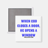 神が扉を閉じると、神は窓を開ける マグネット (正面/裏面)