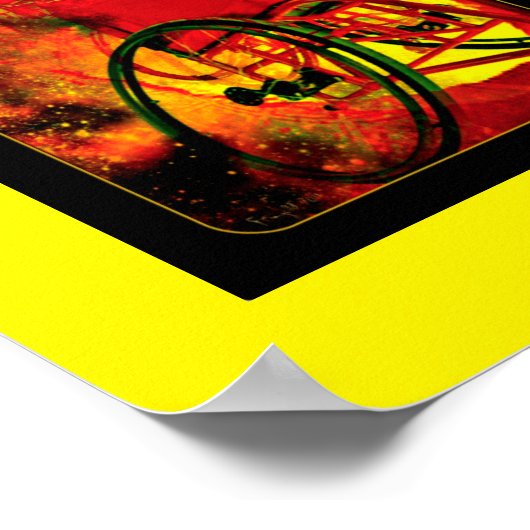 神が投げもしられたのは車いすだ ポスター (角)