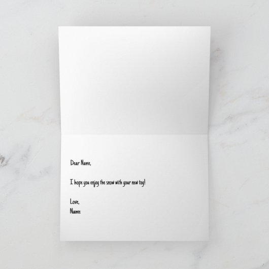 神が折り畳ま生まれれば挨拶のカード カード (内部)