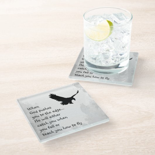 神が捕らえたり飛んだりするために教え端に押し込まれる ガラスコースター (アングル)