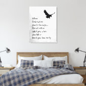 神が捕らえたり飛んだりするために教え端に押し込まれる キャンバスプリント (インサイチュ (寝室))