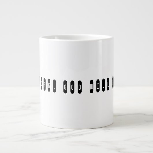 神が提供する事を行いなさい。 ジャンボコーヒーマグカップ (正面)